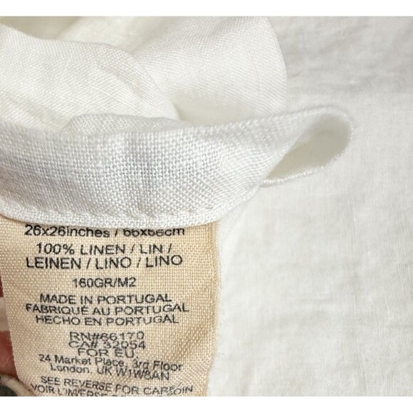 United Clothing London 100% Linen Decorative Throw Pillow Cover 26x26 - Picture 5 of 7